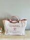1000% Auth! New Chanel Pink Deauville Large Tote Bag