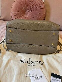 100% Authentic Mulberry Iris Large HandBag Solid Grey RRP £1697 Discontinued