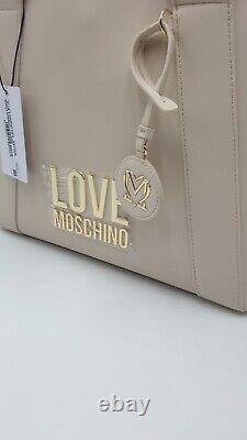 100% Genuine Love Moschino Handbag off white/beige