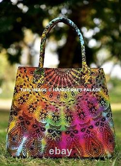 10Pc Wholesale Lot Indian Cotton Handbag Mandala Shoulder Bag Floral Tote Bag