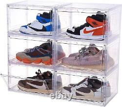 10-20x Drop Side Shoe Box Sneaker Rack Magnetic Sneaker Storage Box acrylic door