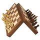 14 Large Rosewood & Maple Wooden Inlaid Magnetic Chess Set Board For Travel