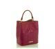 $295 Brahmin Amelia Fuschia La Scala Deep Pink Embossed Bucket Tote Shoulder Bag