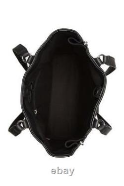 $398 Frye Lexi Black Leather Zipper Trim Tote Bag