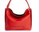 3d' Large Red Leather Hobo Shoulder Handbag Longchamp With Magnetic Snap