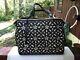 $520 Nwt Brighton Gloria Cut Out Flowers Black Leather Tote Shoulder Bag