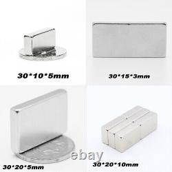 5-30mm Length Rectangle Neodymium Magnets Super Strong Rare Earth Large Magnets
