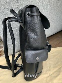 $698 NWT COACH Black Hudson Leather Men's Backpack F36811