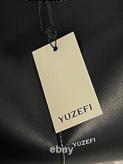 $770 Yuzefi Women's Black Large Mochi Leather Shoulder Tote Purse Bag