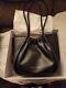 $995 Proenza Shoulder Black Leather Large Ruched Tote Bag Snap Closure Nwt