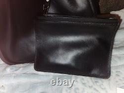$995 Proenza Shoulder Black Leather Large Ruched Tote Bag Snap closure NWT