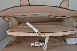 AUTH $598 Tory Burch Kira Collection Perfect Sand Leather Large Tote Shoulder