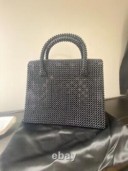 Adubea Jensen Makeba Large Black Beaded Handbag RRP £300