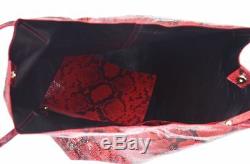 Alexander McQueen New Auth Skull Satchel Tote Handbag Bag snakeskin print $1395