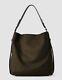 All Saints Paradise North South Wool Leather Tote Shoulder Bag, Dark Chocolate