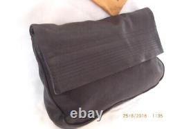 Ally Capellino'NEW' Soft Vintage Black Stitched Leather Clutch Magnetic Large