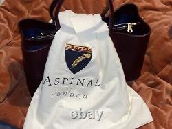 Aspinal Of London London Tote Bag Brand New Burgandy Pebble