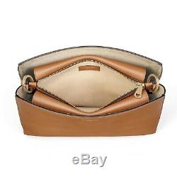 Aspinal of London Large Ella Hobo Bag in Tan Smooth and Tan Suede MINT