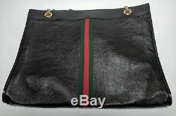 Authentic GUCCI Women's Rajah Large Tote in Black RP$2500