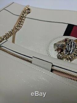 Authentic GUCCI Women's Rajah Large Tote in White RP$2500
