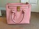 Authentic Michael Kors Large Hamilton Saffiano Leather Bag In Pink