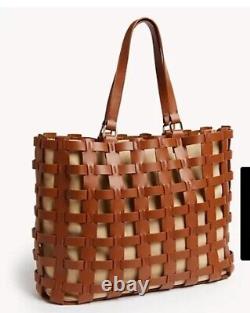 BNWTS Stunning Large Jaegar Leather & Canvas Tote