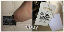 BNWT Michael Kors Ivy Cream Large Clutch Crossbody Vegan Faux Leather Bag