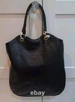 Beautiful Lulu Gunniess Tote Bag Soft Black Leather New With Tags