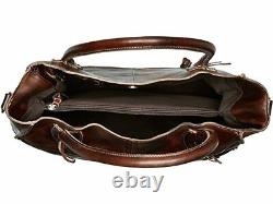 Bed Stu Rockaway Teak Rustic Leather Satchel Handbag Purse B1010