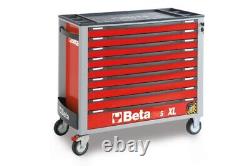 Beta C24SA-XL/9 9 Drawer Extra Long Roller Cabinet With Anti-Tilt System RED