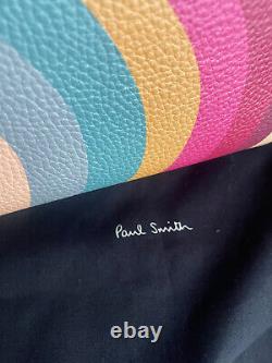 Bnwt Paul Smith Block Colour & Swirl Stripe Satchel Bag / Handbag Dark Navy