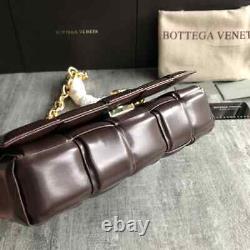 Bottega Veneta Cassette Style Shoulder Foam Padded Ecological Leather Chain Bag