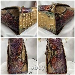 Brahmin Aubree Reptilian Ombre Melbourne Bag+matching Ady Wallet NWTS Sold Out