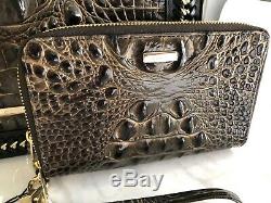 Brahmin Marianna Graphite Aster Hobo Shoulder Bag & Zora Wallet Combo Value $560