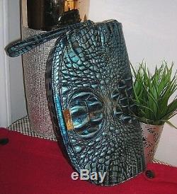 Brahmin Sandrine Melbourne Turquoise Leather Clutch Handbag Purse Wristlet nwt