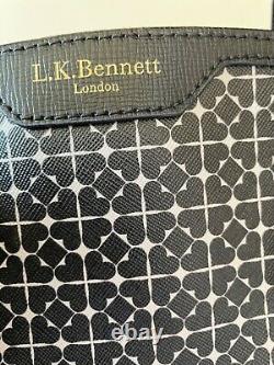 Brand New Lk Bennett Black& White Patterned Leather Tote Shoulder Bag