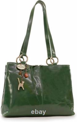 CATWALK COLLECTION HANDBAGS Women's Large Vintage Leather Green