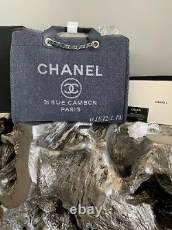 CHANEL 19A Grey Deauville Tote Bag Gris GST Grand Large Shopping Bag NEW Ltd Ed