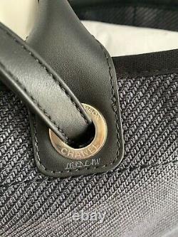 CHANEL Black Deauville Tote Gold 2020 GST Grand Shopping Bag 20A NEW NWT Rare