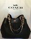 Coach F25944 Lexy Exotic Leather With Chain Strap Handbag Im/black/multi Nwt