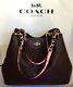 Coach F25944 Lexy Exotic Leather With Chain Strap Handbag Im/oxblood/multi Nwot