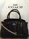 Coach F31457 Sage Chain Carryall Quilting Leather Shoulder Bag Im/black Nwt