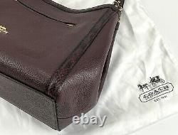 COACH Kristy Shoulder Bag Brown Pebbled & Snake Embossed Leather C6830