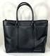 Coach Perry Metropolitan Business Tote Black Leather Duffle F54758 Laptop Tablet