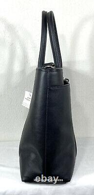COACH Perry Metropolitan Business Tote Black Leather Duffle F54758 Laptop Tablet