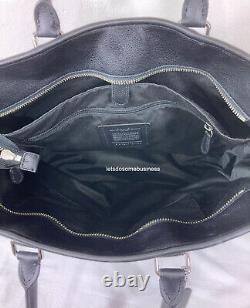 COACH Perry Metropolitan Business Tote Black Leather Duffle F54758 Laptop Tablet