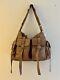 Cynthia Rowley Large Brown Leather Shoulder Messenger Hobo Bag Withdust Cover Nwt