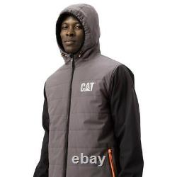 Caterpillar CAT Tech Hybrid magnet grey zip up hooded jacket