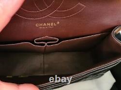Chanel Auth Jumbo, Large Double Flap Black Caviar Leather Bag -new