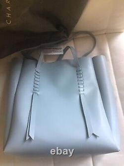Charles and Keith Two Way Tote Ladies Bag Large And Matching Purse SlateBlue NEW